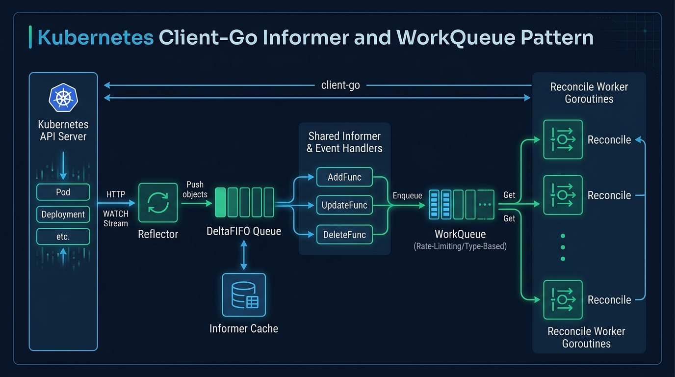 Kubernetes Client-Go Informer and WorkQueue Pattern
